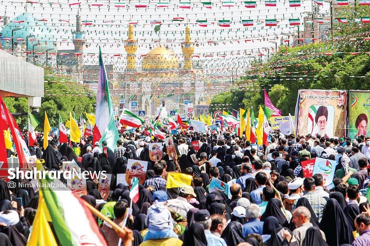 درخشش مردم مشهد در صحنه راهپیمایی روز قدس