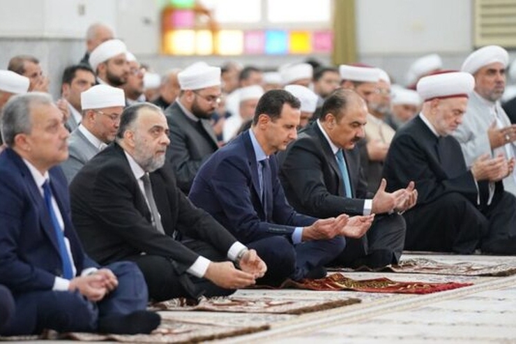 سوء قصد به بشار اسد در نماز عید فطر