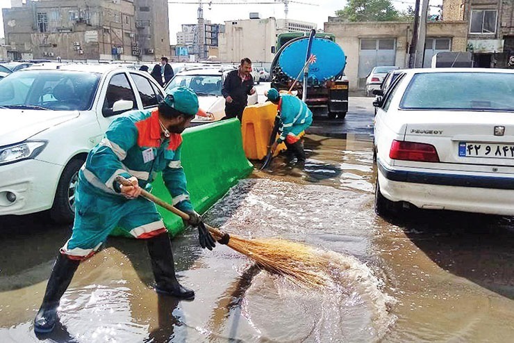 واکنش سریع شهرداری مشهد به باران‌های بهاری
