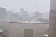 بارش شدید باران و تگرگ در مشهد - ۲۹ اردیبهشت ۱۴۰۱ + فیلم