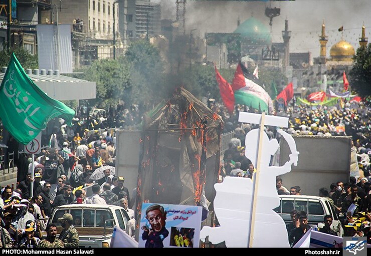 استقرار آتش‌نشانی مشهد در مسیر برگزاری راهپیمایی روز قدس