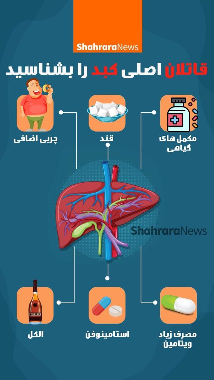 اینفوگرافی | قاتلان اصلی کبد را بشناسید