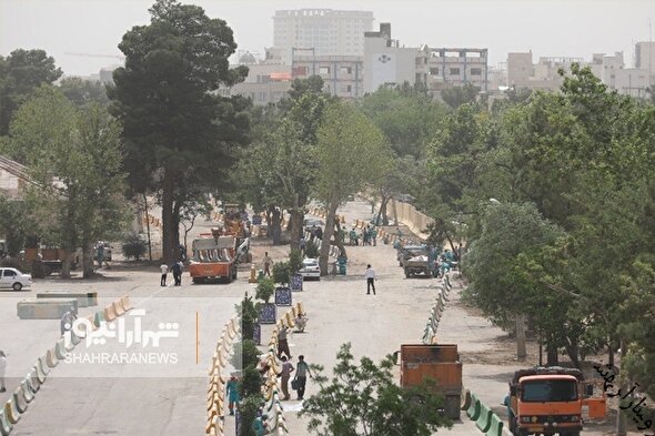 آماده سازی معابر برای بازگشایی اراضی منتهی به‌پادگان ارتش در مشهد