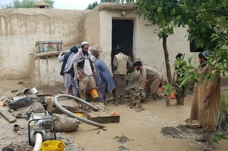 سیل در جنوب افغانستان ده‌ها منزل مسکونی را تخریب کرد