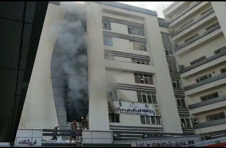 آتش‌سوزی در بیمارستان رسول اکرم تهران + جزئیات و فیلم