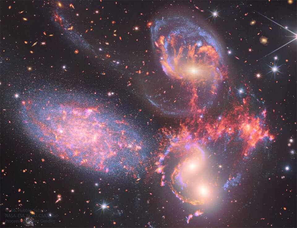 تصویر روز ناسا نتیجه همکاری تلسکوپ جیمز وب، هابل و سوبارو