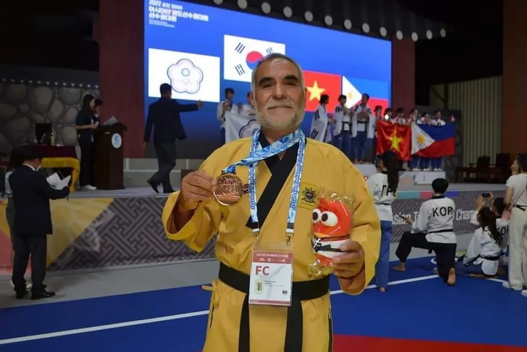 ورزشکار افغانستان مدال برنز آسیا را از آن خود کرد + عکس