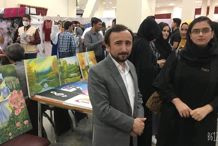 نمایشگاه آثار صنایع دستی مهاجران افغانستانی به مناسبت روز جهانی پناهنده در یزد + فیلم