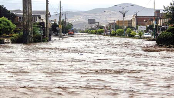 ویدئو| سیلاب دیروز جاده شیراز بوشهر