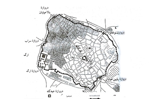 نقش تاریخی یک نقشه برای مشهد