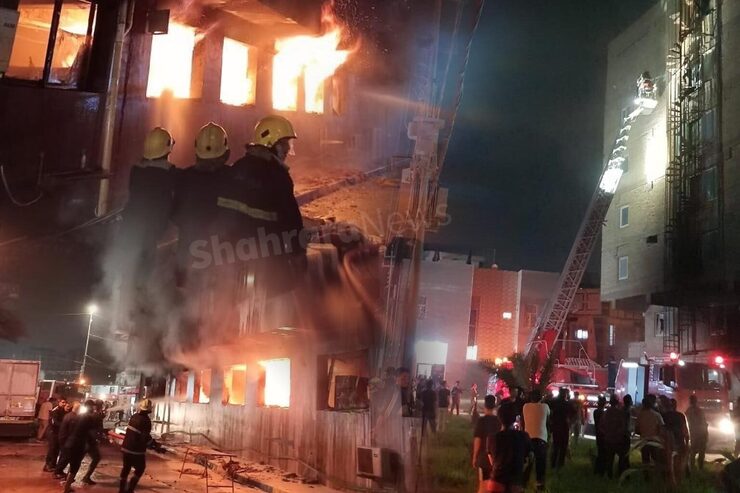 جان باختن یک زائر ایرانی در جریان آتش سوزی هتل در کربلا