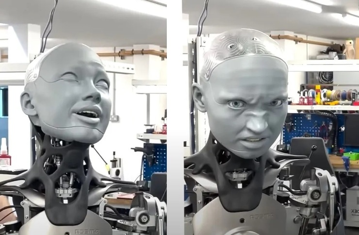 ویدئویی جدید از ربات انسان‌نمای «آمکا» که می‌تواند تمام احساسات آدمی را در صورتش نشان دهد