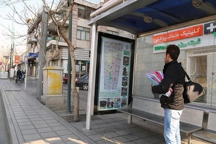 شهروند خبرنگار | درخواست نصب سایبان و نیمکت برای ایستگاه اتوبوس در خبابان آخوند خراسانی مشهد + پاسخ
