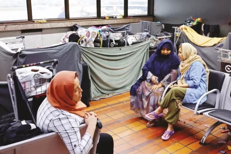 سرگردانیِ پناهجویان افغانستانی در فرودگاه برزیل