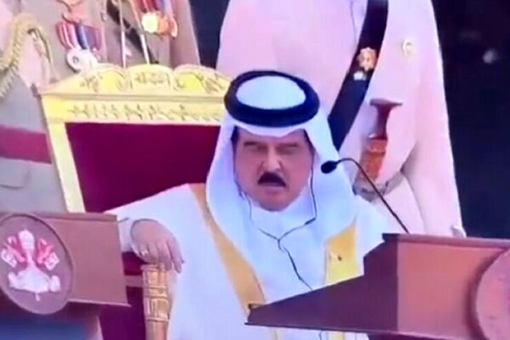 ویدئو| چرت زدن شاه بحرین همزمان با سخنرانی پاپ