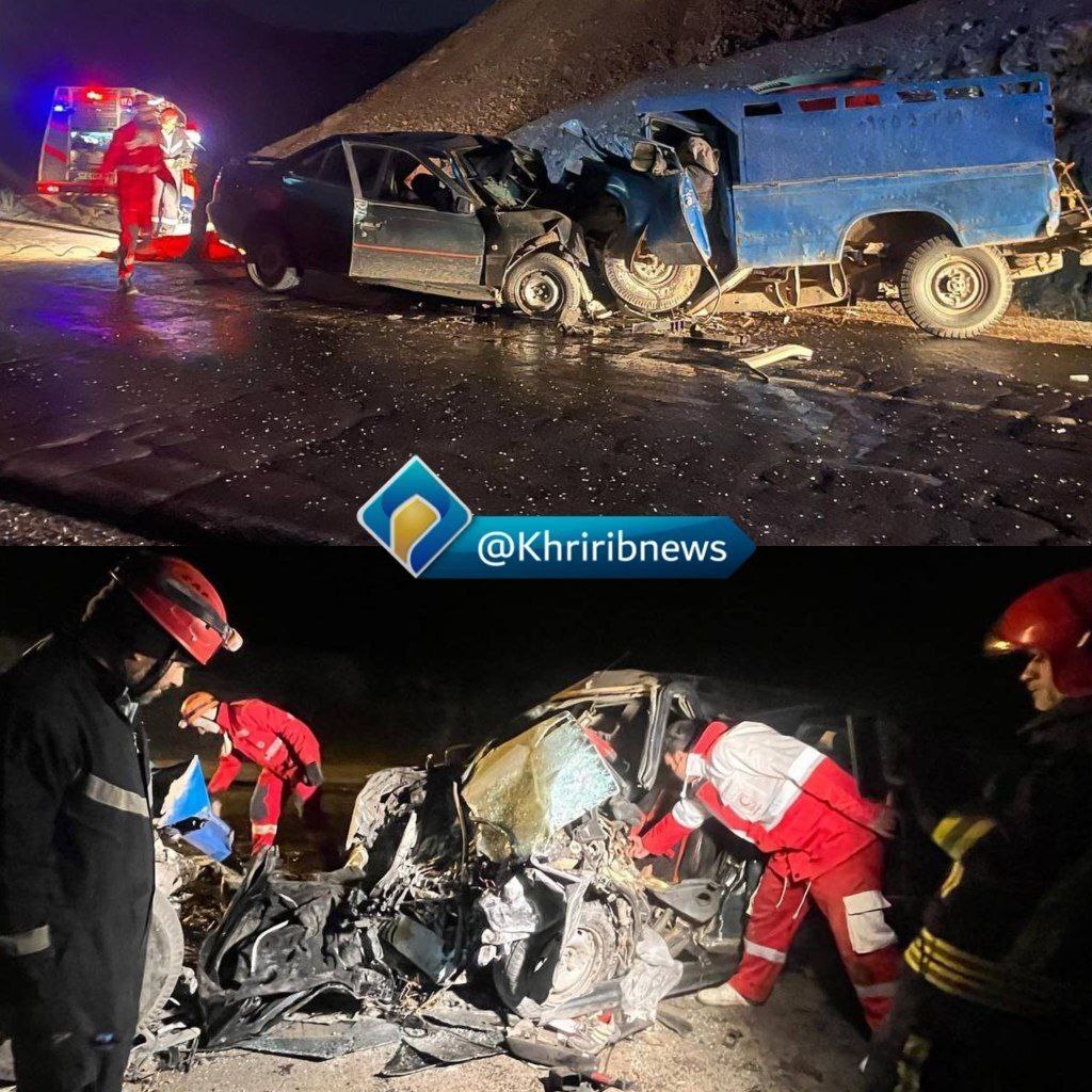 ۴ کشته در تصادف نیسان با خودرو سواری پژو در جاده سبزوار