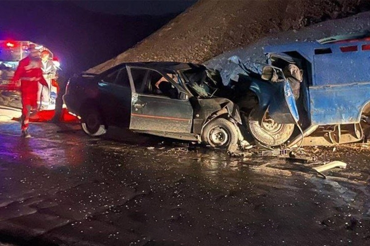 ۴ کشته در تصادف نیسان با خودرو سواری پژو در جاده سبزوار + عکس
