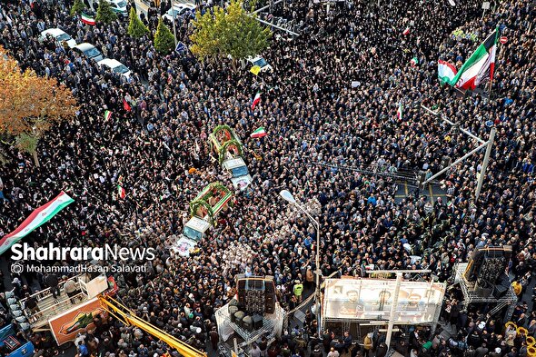 تشییع با شکوه ۳ شهید مدافع امنیت در مشهد