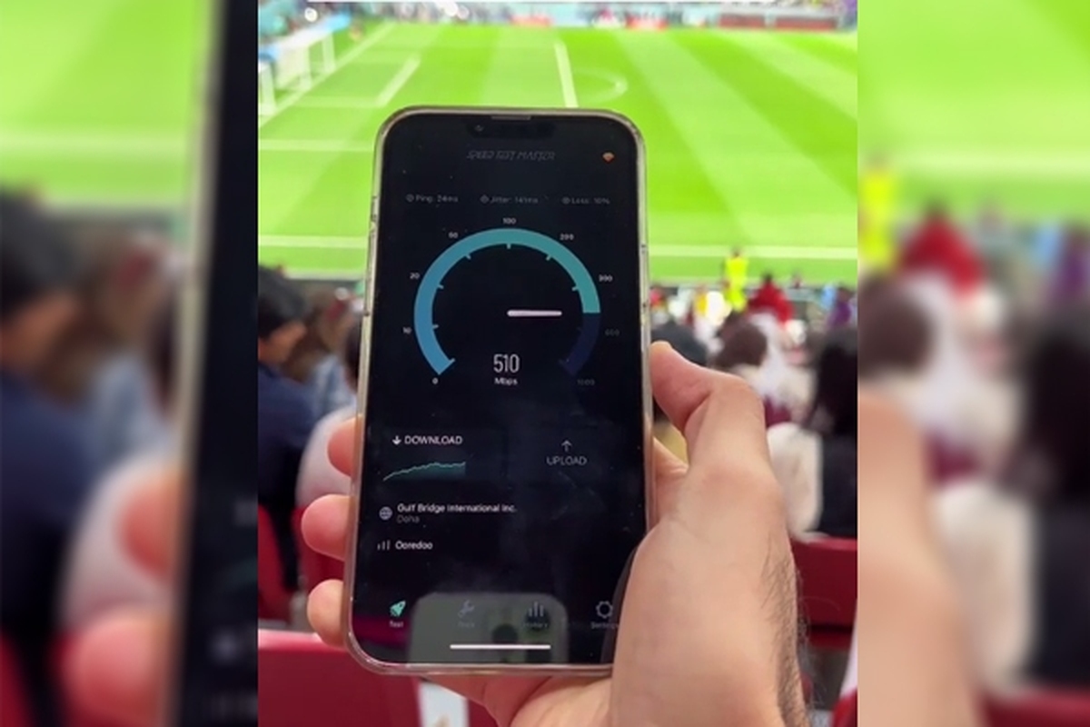 ویدئو | سرعت نجومی اینترنت در ورزشگاه‌های جام جهانی قطر