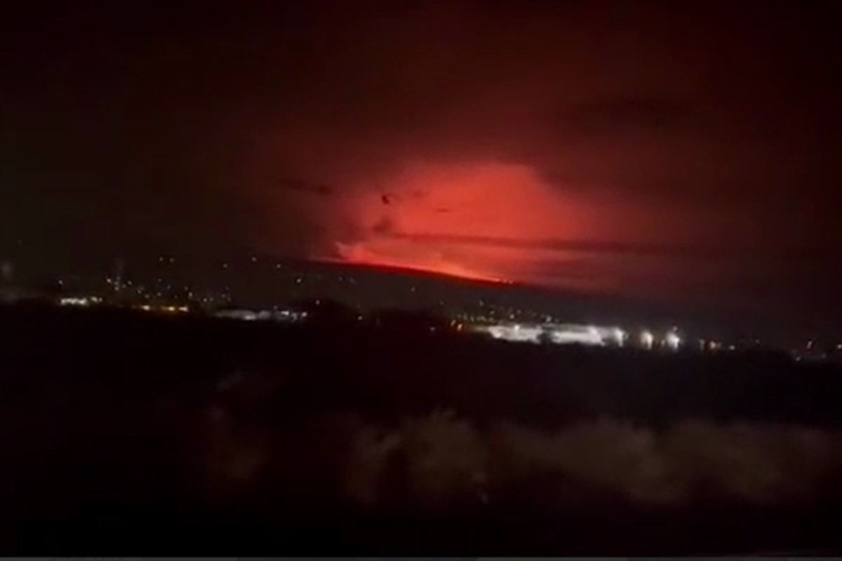 ویدئو | بزرگترین آتش‌فشان فعال دنیا فوران کرد