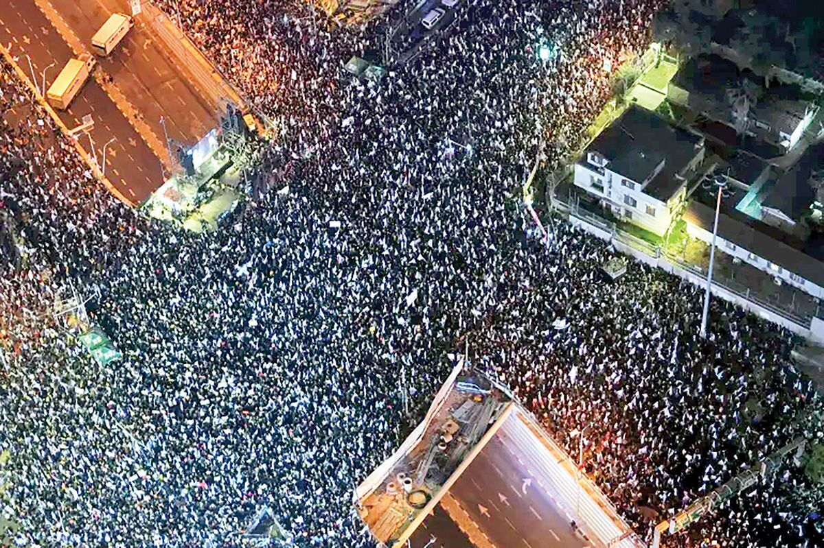 بزرگترین تظاهرات صهیونیست‌ها در ۳ ماه گذشته | ۷۰۰ هزار نفر به خیابان آمدند + فیلم