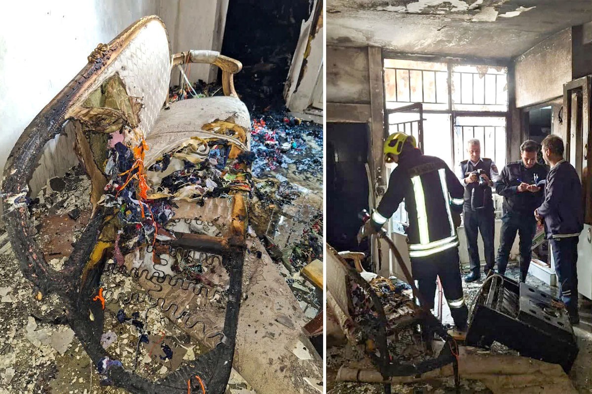 مردی که در محله خواجه‌ربیع مشهد، خانه‌اش را به آتش کشید، نجات یافت