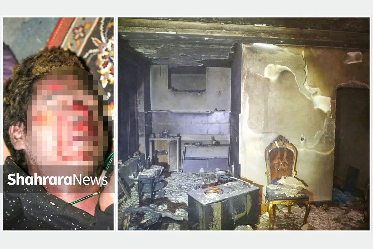 کشف اجساد زن و مردی در خانه سوخته در خیابان نجف مشهد