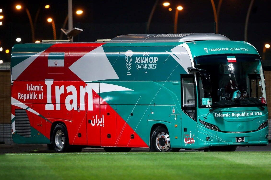 اتوبوس تیم ملی در قطر رونمایی شد + عکس
