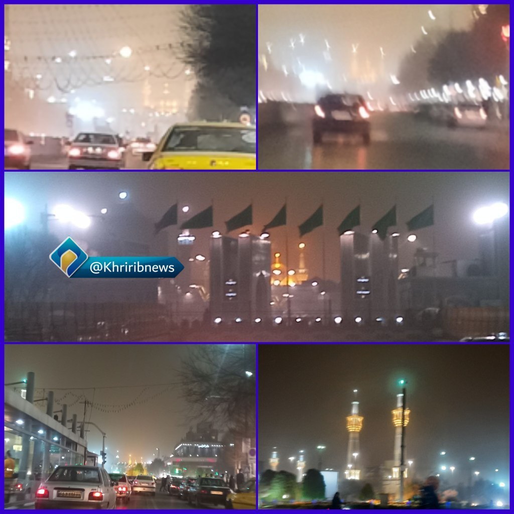 گرد و غبار به آسمان مشهد رسید + فیلم و عکس (۴ دی ۱۴۰۲)