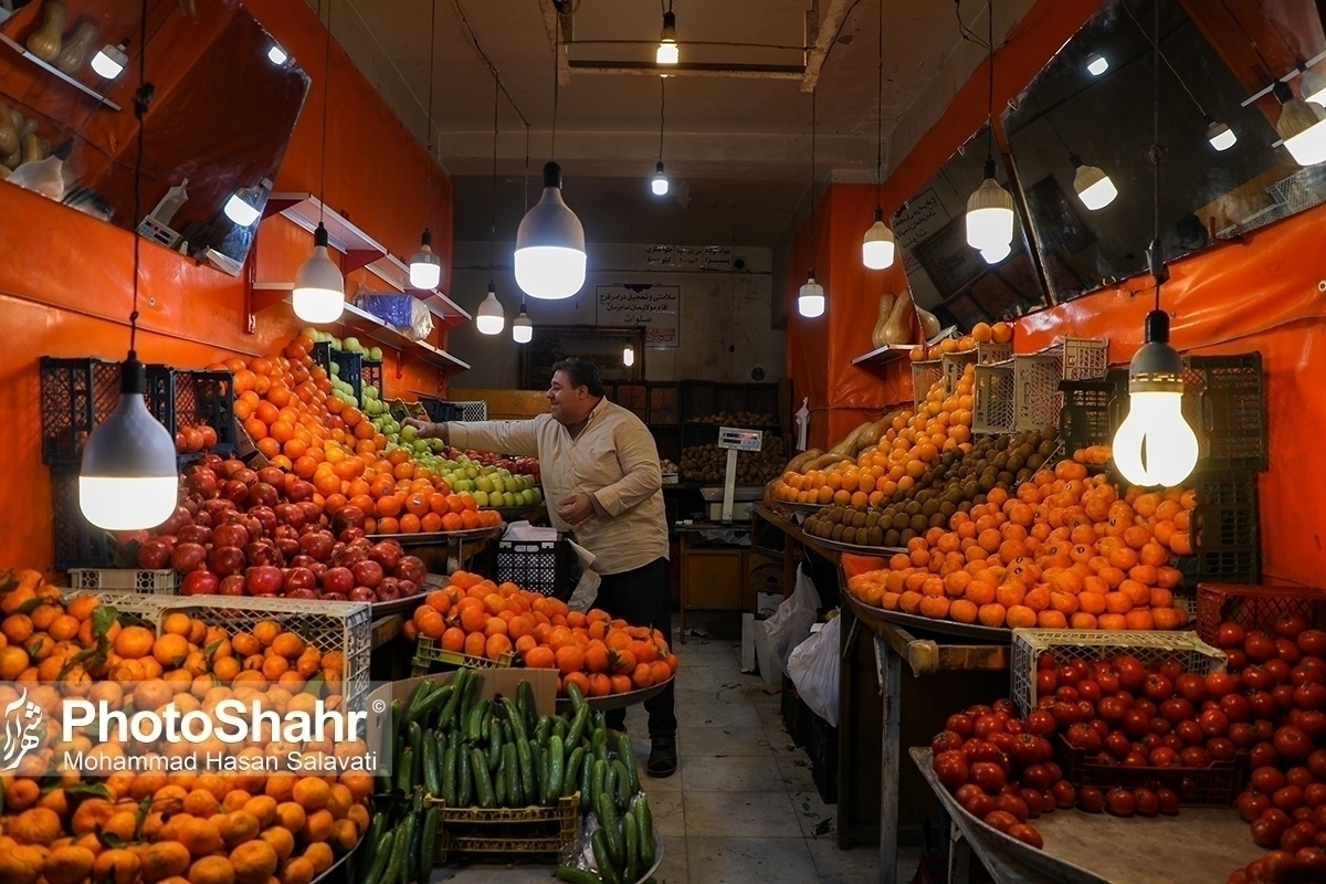 نرخ میوه در بازار امروز مشهد (۱ بهمن ۱۴۰۲)