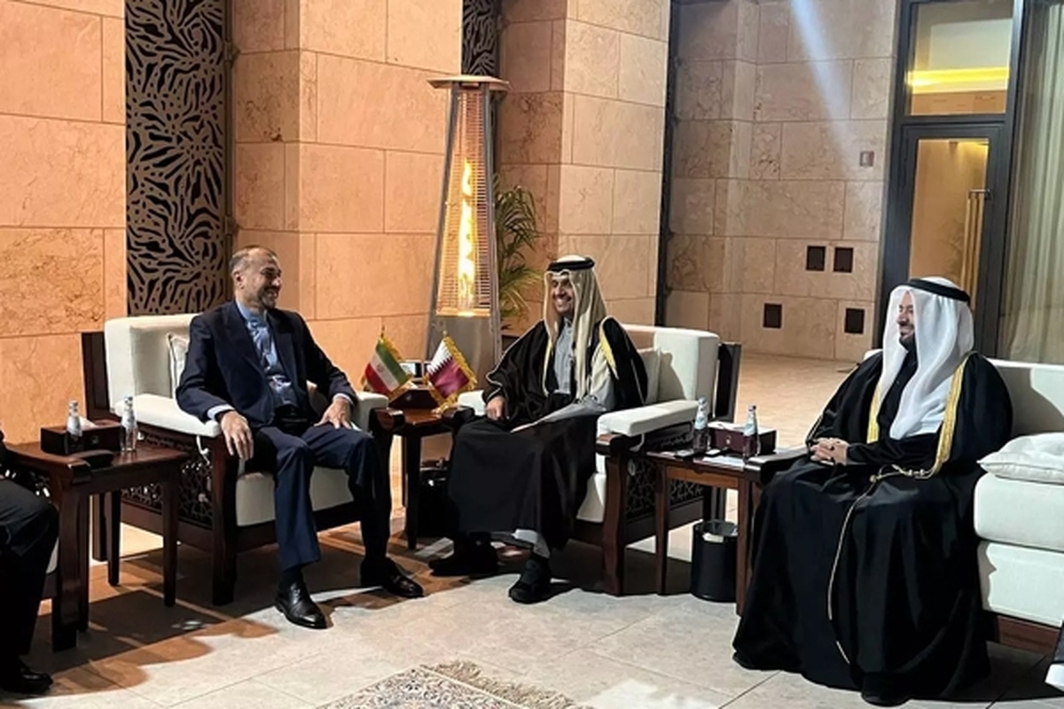 دیدار امیرعبداللهیان با نخست وزیر و وزیر خارجه قطر + فیلم