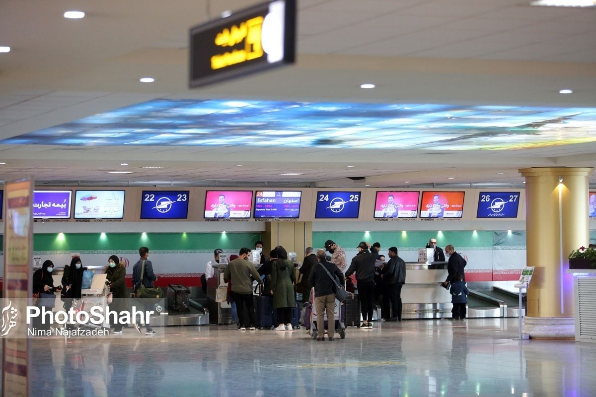 همه ایرلاین‌های فرودگاه مشهد در ایام نوروز به صورت ۲۴ ساعته فعال هستند