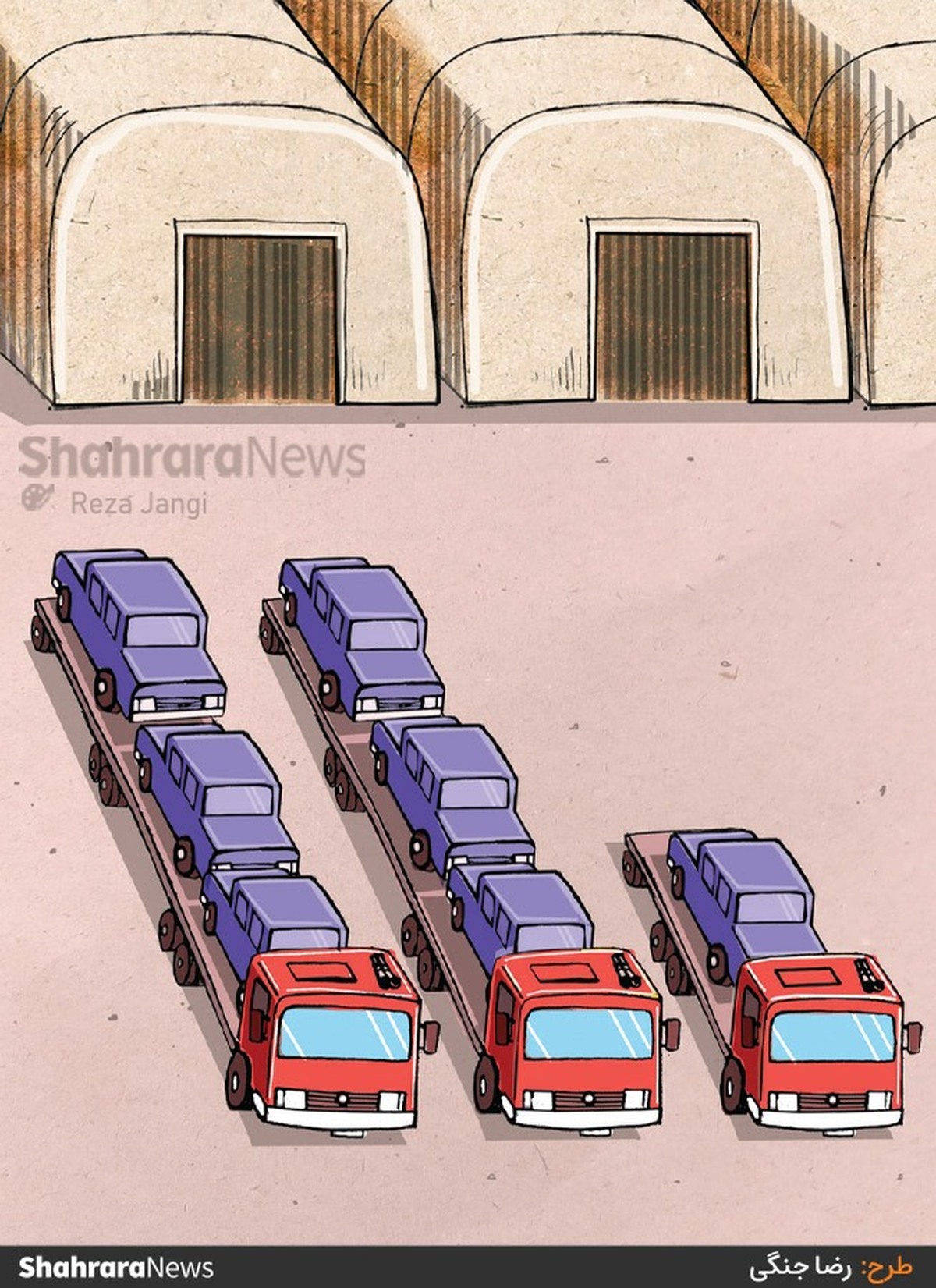 کارتون | تولید بیش از ۱۱۰هزار خودرو سال گذشته در خراسان رضوی