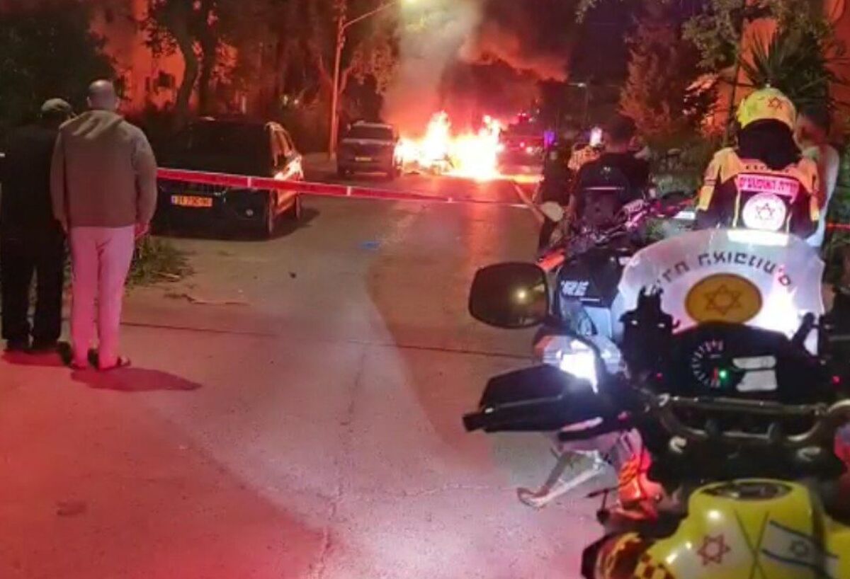 انفجار یک خودرو در حیفا اسرائیل + فیلم