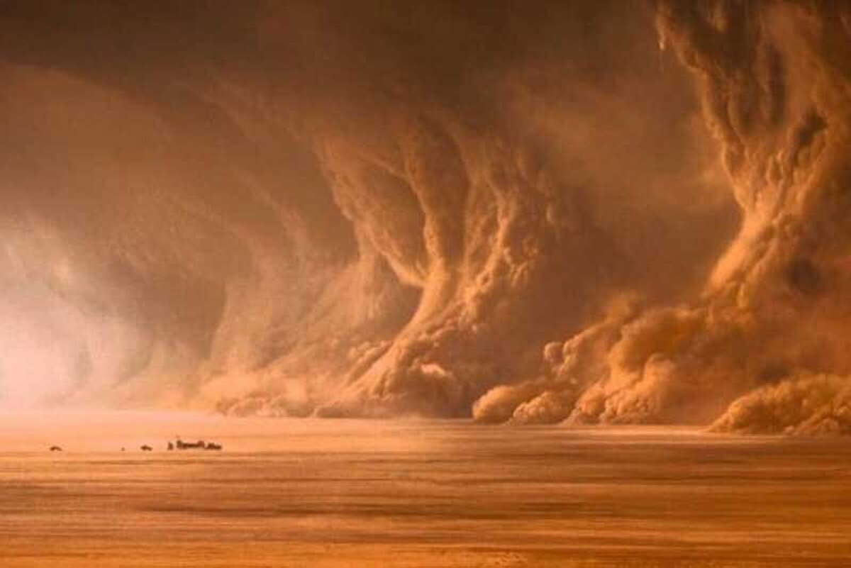ویدئو| طوفان شن در مریخ