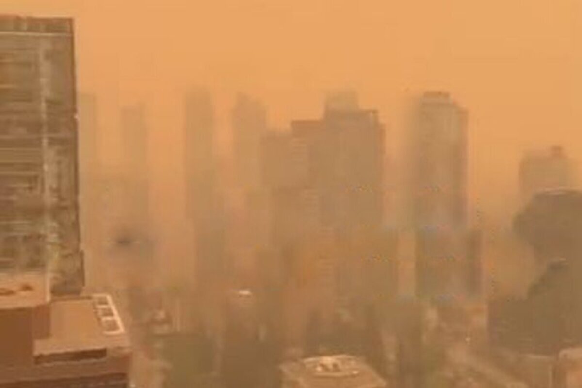 ویدئو| وضعیت عجیب هوای گرد و غبار کانادا