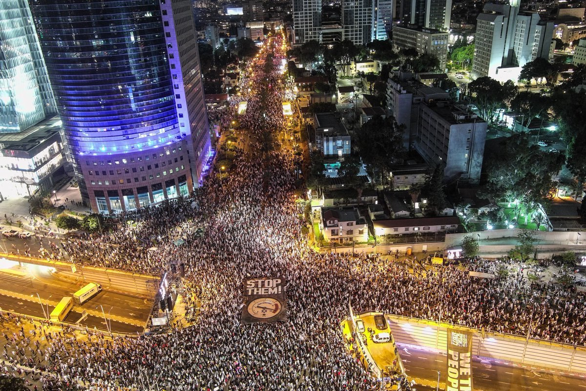 تظاهرات علیه نتانیاهو به هفته بیستم رسید + فیلم و عکس