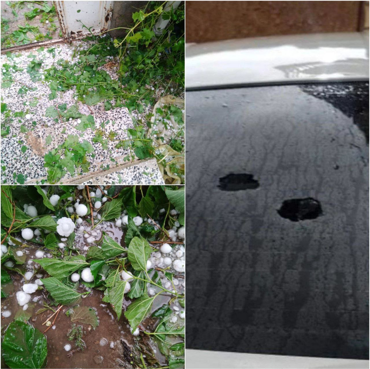 خسارت شدید بارش تگرگ‌‌ در اورامانات کرمانشاه + عکس