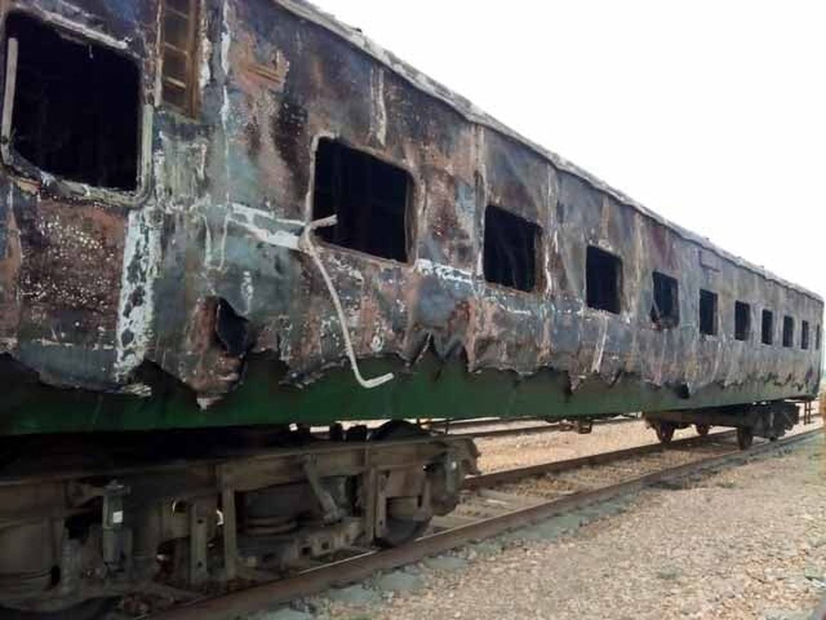 ویدئو| آتش‌ گرفتن قطار مسافربری در پاکستان