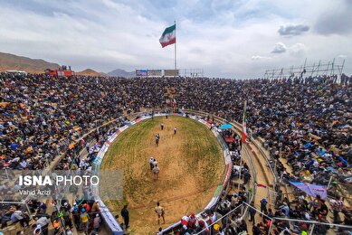 مسابقات کشتی باچوخه در گود زینل خان اسفراین