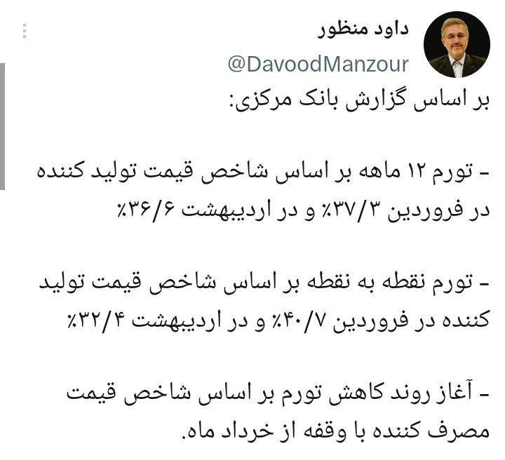 پیش بینی رئیس سازمان برنامه و بودجه از نرخ تورم خرداد ۱۴۰۲
