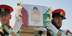 پیکر شهید مرزبان سراوان در چناران به خاک سپرده شد
