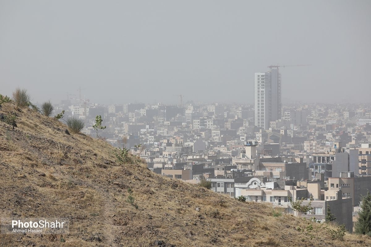 مشهد برای سومین روز پیاپی در وضعیت هشدار آلودگی است (یکم تیرماه ۱۴۰۲)
