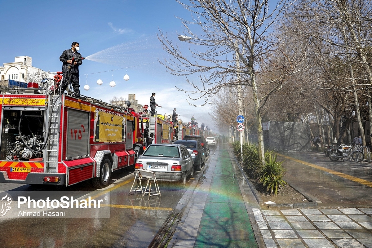 محلول پاشی ۱۰ هزار اصله درخت در مشهد
