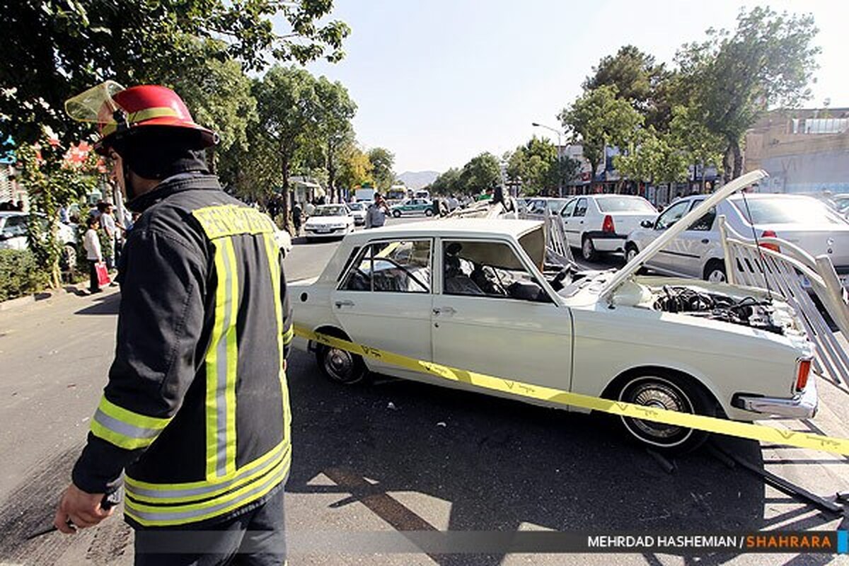 جان باختن یک موتورسوار بر اثر تصادف با خودروی سواری در مشهد