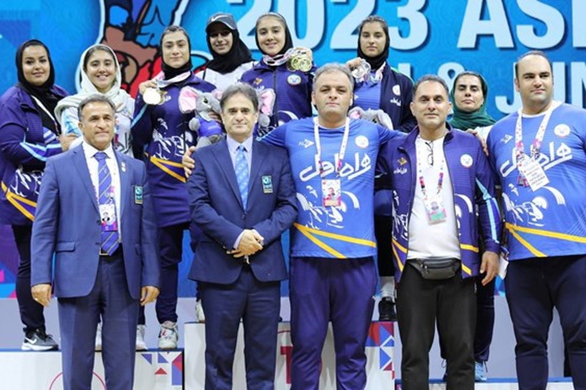 هت‌تریک طلایی حسینی | قهرمانی دختران وزنه‌بردار ایران در آسیا