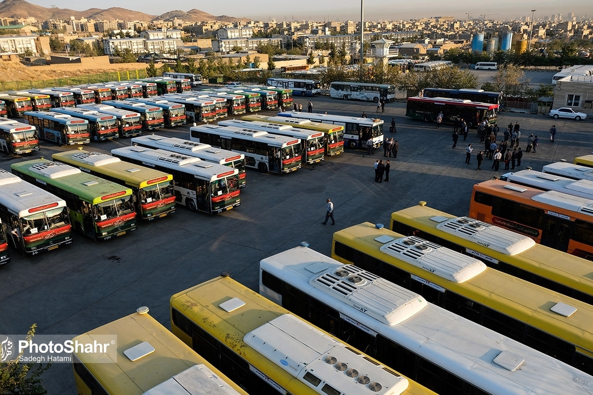 اعزام ۱۶۵ دستگاه اتوبوس و ون از مشهد برای خدمت به زائران اربعین