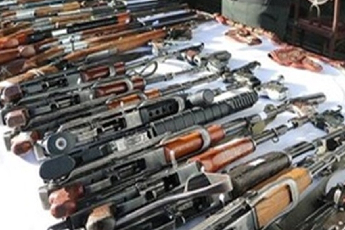 ۶۱ قبضه انواع سلاح جنگی در نیکشهر سیستان و بلوچستان کشف شد