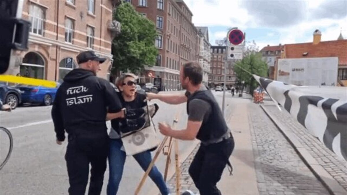 حمله پلیس دانمارک به زنی که مانع هتک حرمت به قرآن شد