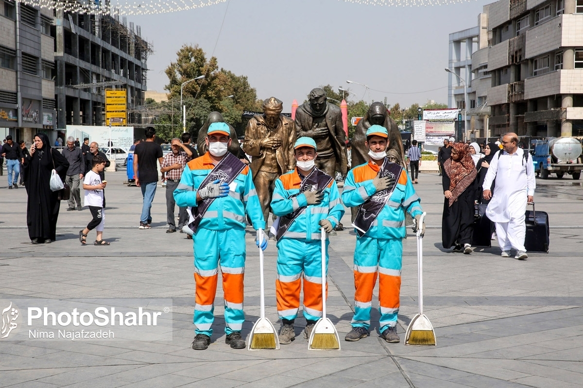 تدارک شهر برای میزبانی از عزاداران روز‌های پایانی ماه صفر | آماده باش ۶۲۰۰ نیروی پاکبان در شهر مشهد